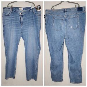 NWT Abercrombie & Fitch The 90s straightleg highrise jeans. Plus Size 24.